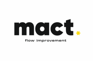 Logo van mact met slogan flow improvement